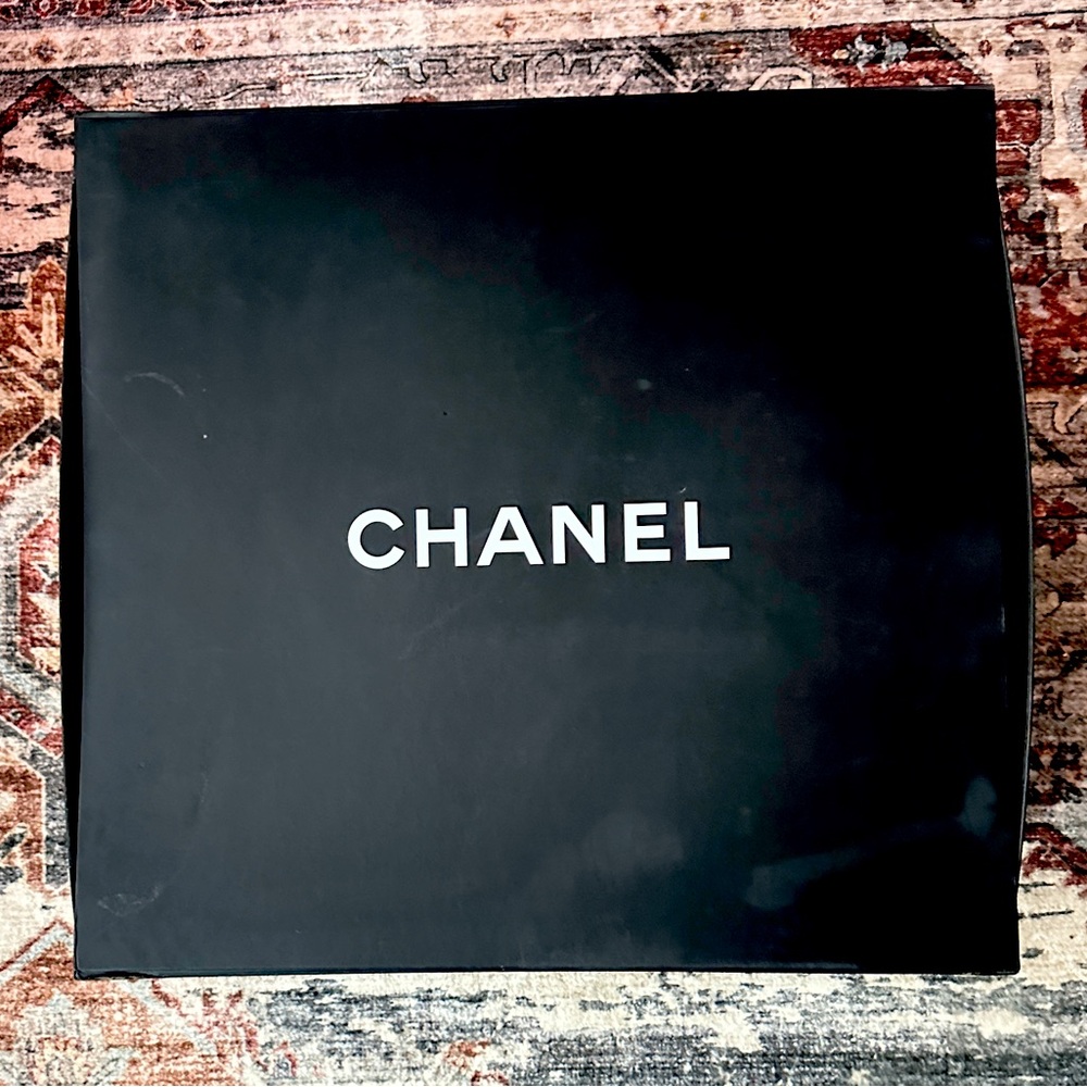 Large Chanel box with magnetic closure.
